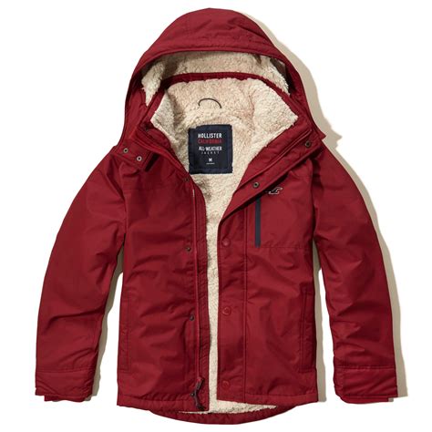 hollister sherpa jacket men's